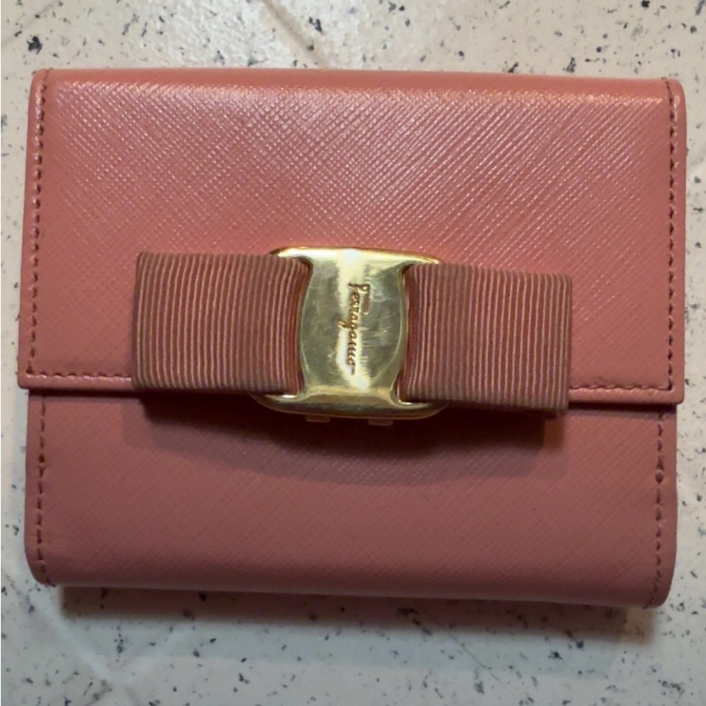 Salvatore Ferragamo Pink Leather Wallet